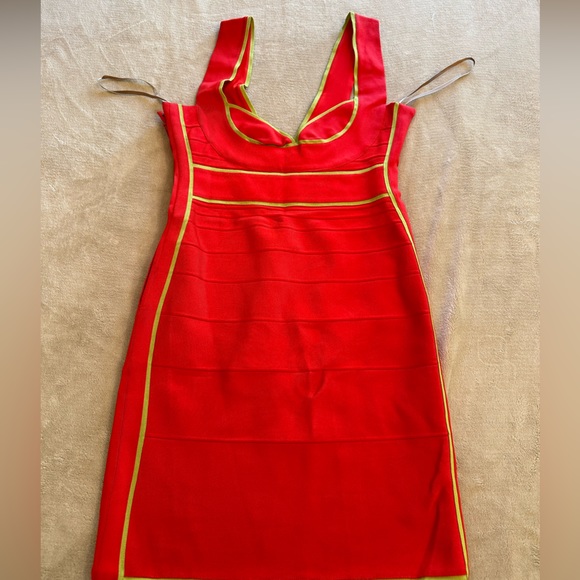 Herve Leger Neon Bandage Dress - Picture 1 of 3